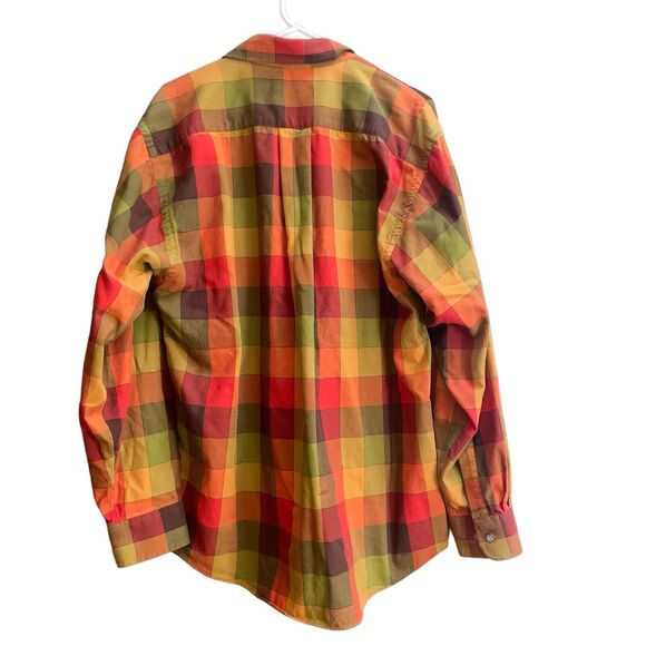 Orvis Signature Collection L Wool Blend Fall Check Plaid Long Sleeve Shirt Flaw - Picture 3 of 6